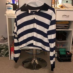 Cropped Polo Long Sleeve
